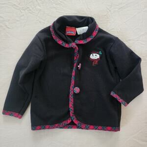 Vintage Snowden Black Snowman Sweater 18 months Christmas